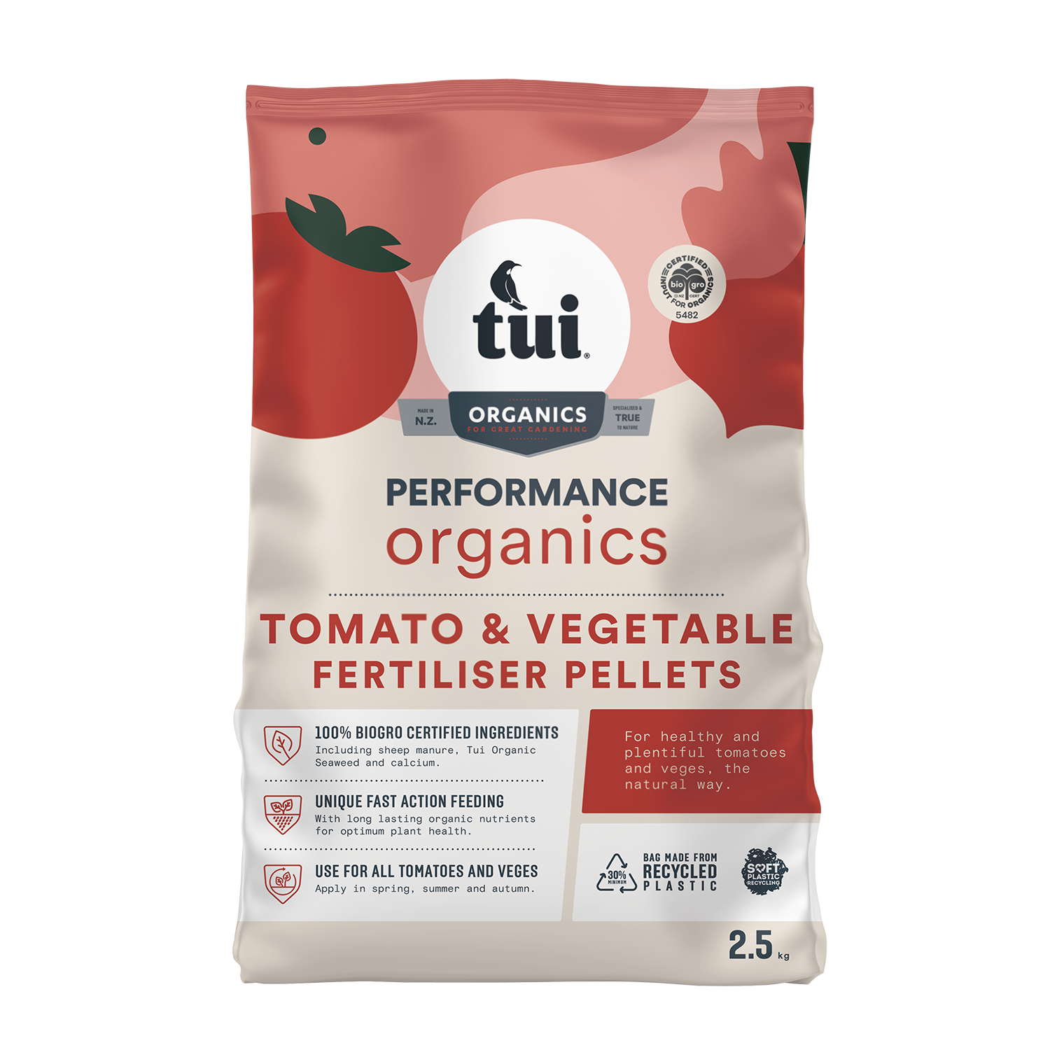 Tui Performance Organics Tomato & Vegetable Fertiliser